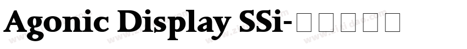 Agonic Display SSi字体转换